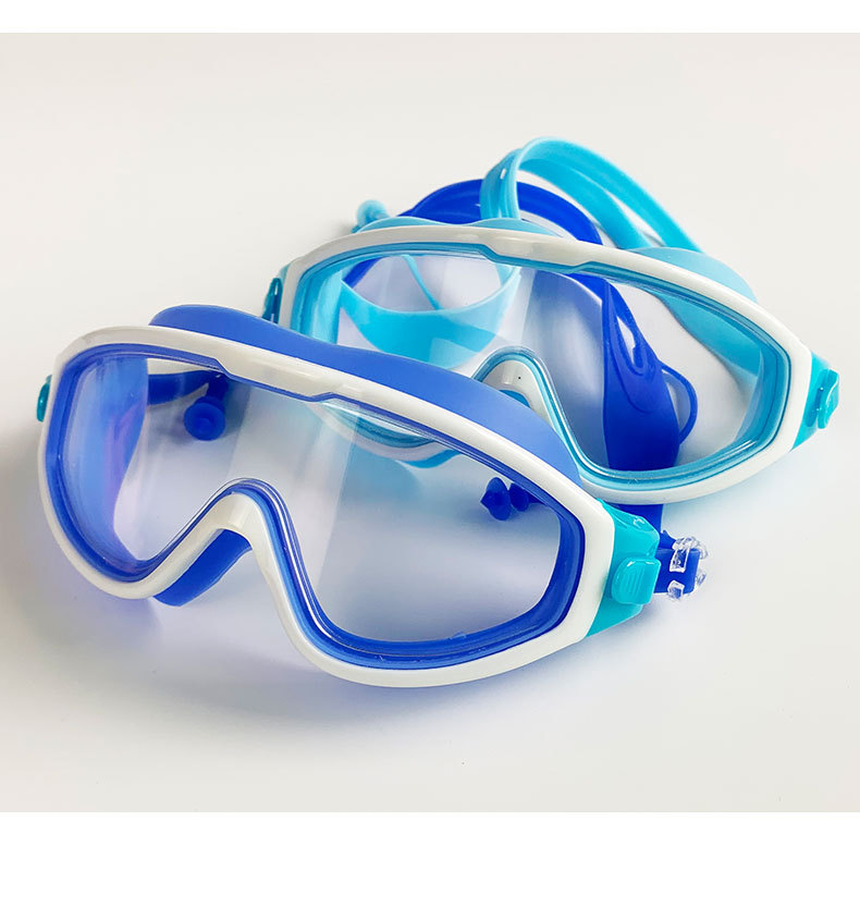 儿童泳镜防水防雾专业高清透明大框游泳眼镜男女童中大童潜水装备