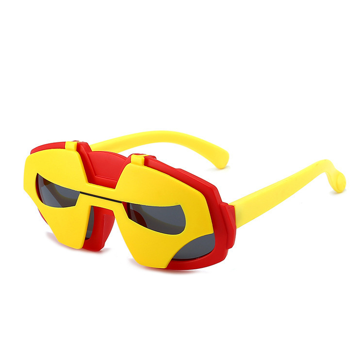 2023 New Children's Polarized Sunglasses Boys and Girls Cartoon Silicone Sunglasses Iron Man Kids Sun Protection Sunglasses