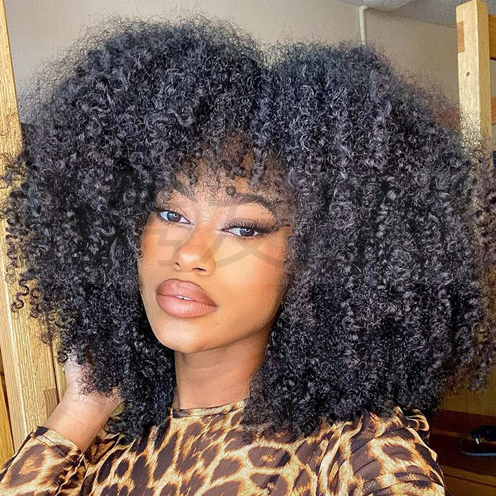 欧美女士假发非洲黑人蓬松小卷爆炸头短发玉米卷afro wigs全头套