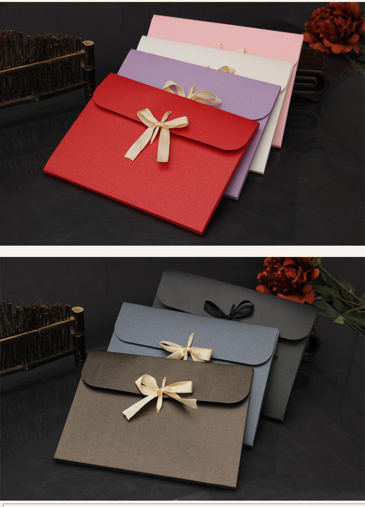 厂家直销丝巾包装盒彩色珠光纸信封盒 丝绸礼品盒真丝方巾围巾盒