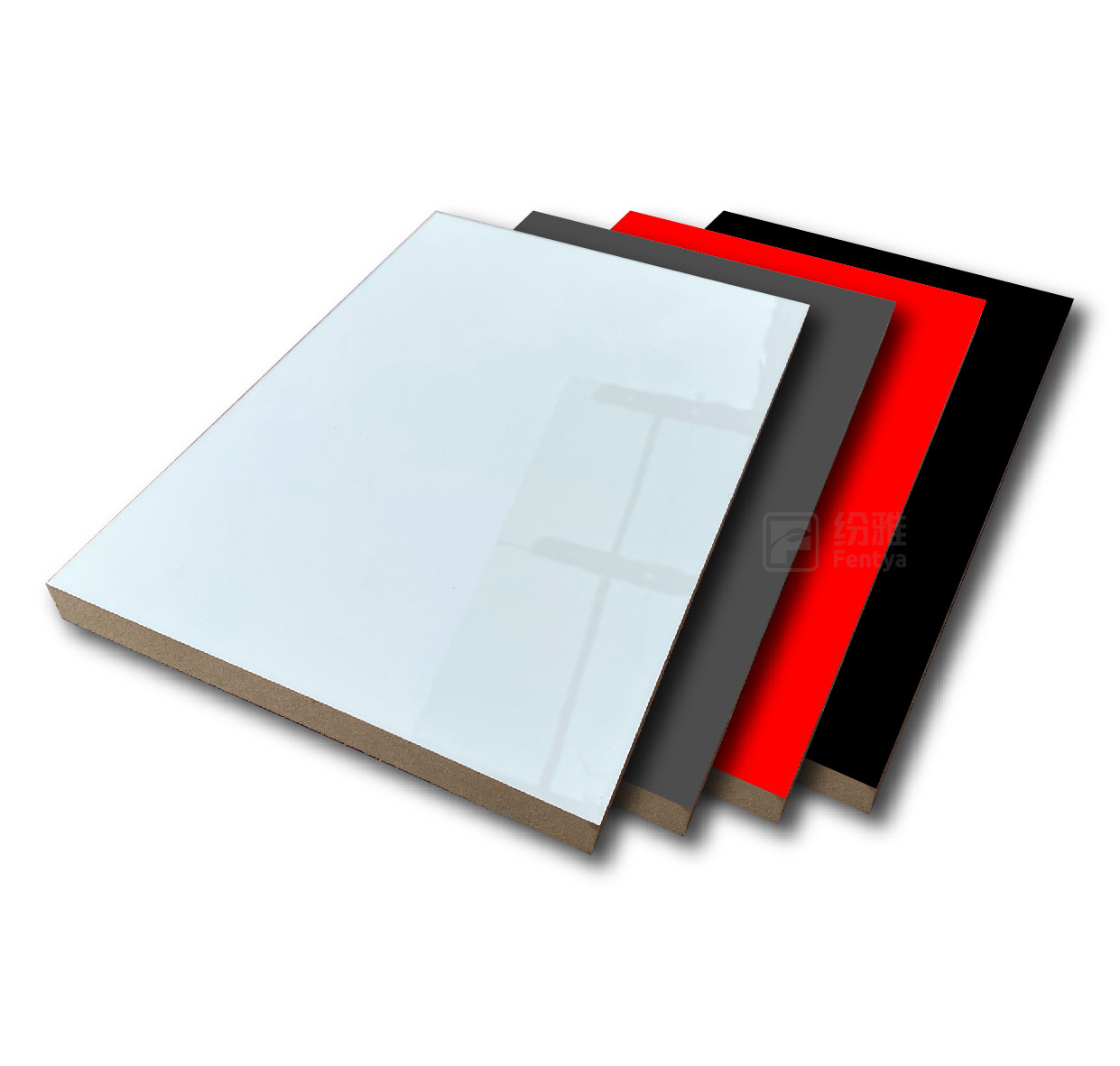 纷雅淋油板车展地台面板黑色白色高光哑光地台板灰色挂板