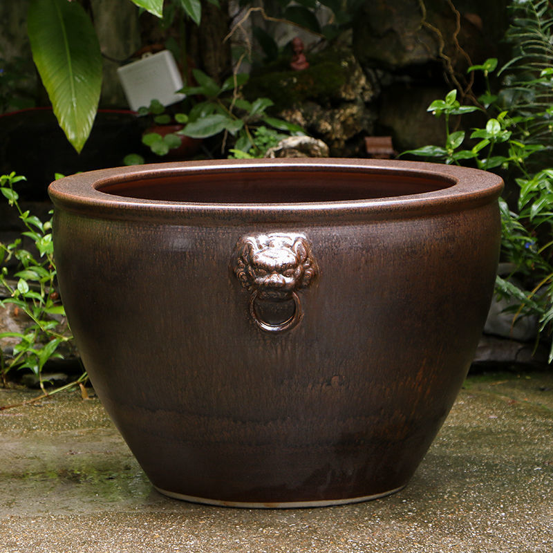 景德镇陶瓷大缸养鱼缸仿古大水缸锦鲤荷花睡莲招财室外庭院种树缸