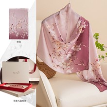 送妈妈生日礼物2025款真丝丝巾设计感时尚方巾搭衬衫领巾百搭披肩