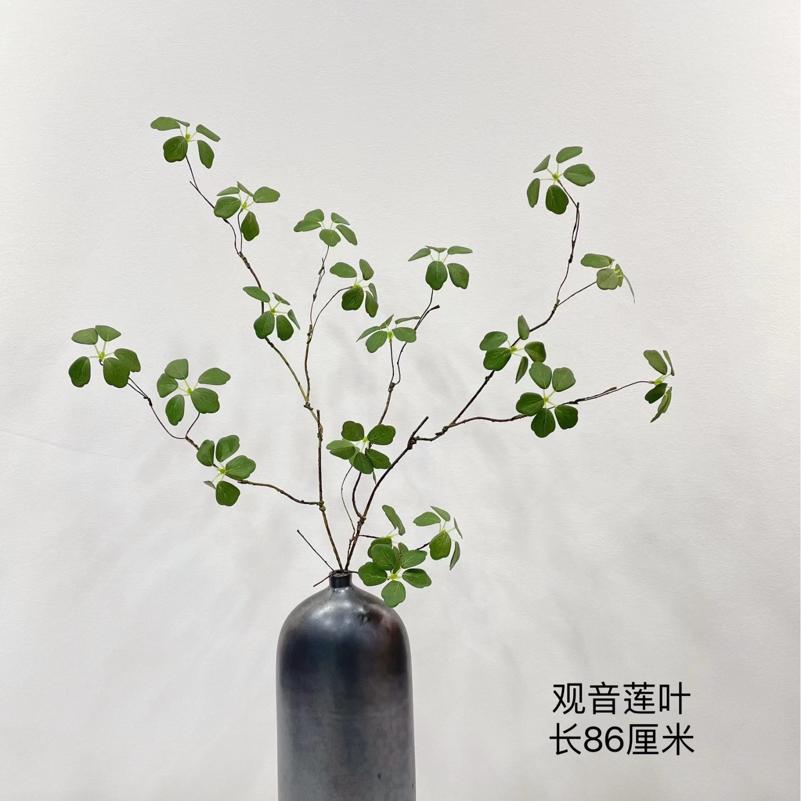 跨境仿真绿植 网红观音莲叶 藤条造景家居装饰样板房花艺绿植批发