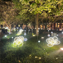 户外led蝴蝶造型灯发光花朵草坪公园广场墙幕灯景观亮化装饰灯