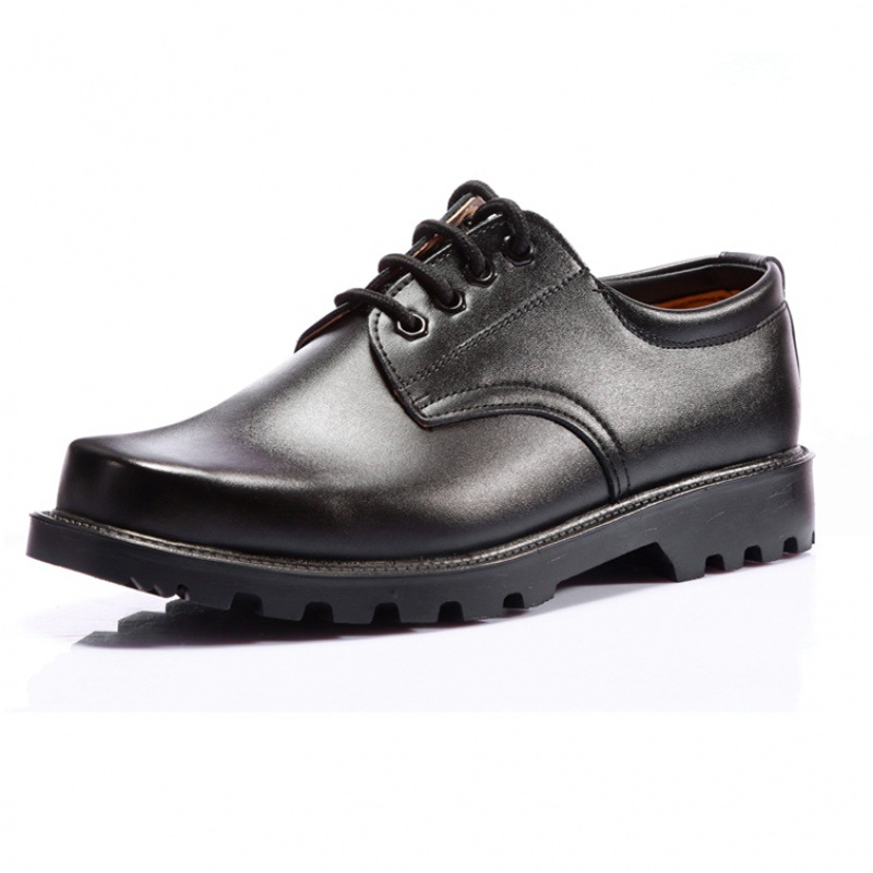 皮鞋男钢头钢底工装大头鞋男士低帮四寸单常服休闲商务劳保鞋