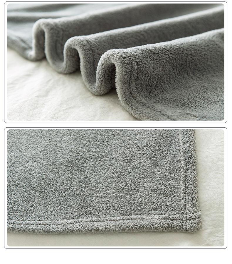 新品纯色法兰绒毛毯 秋冬毛毯珊瑚绒办公室午睡盖毯空调夏被加厚