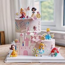 批发迷你8款小公主蛋糕装饰摆件Q版套装小仙女小女孩生日蛋糕摆件