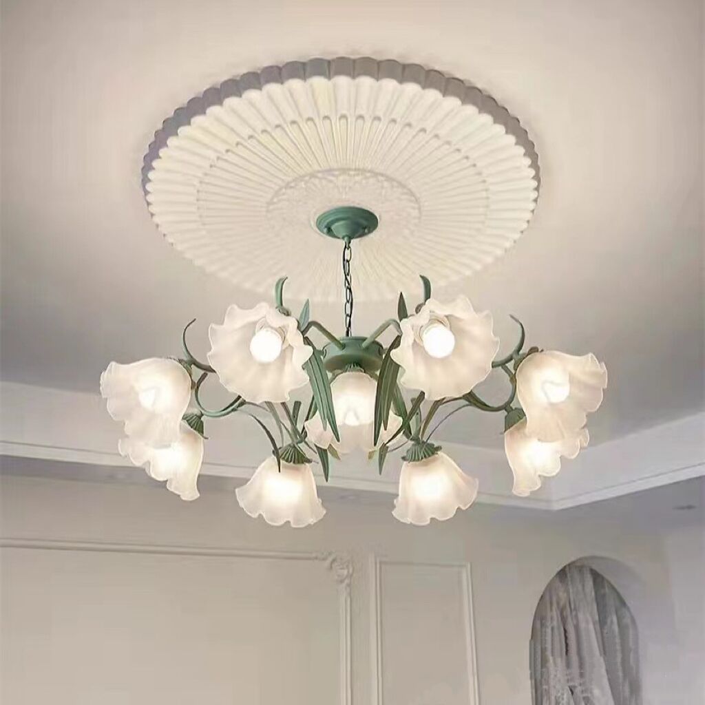 法式轻奢铃兰花朵客厅吊灯美式田园风复古餐厅吊灯浪漫主卧室灯