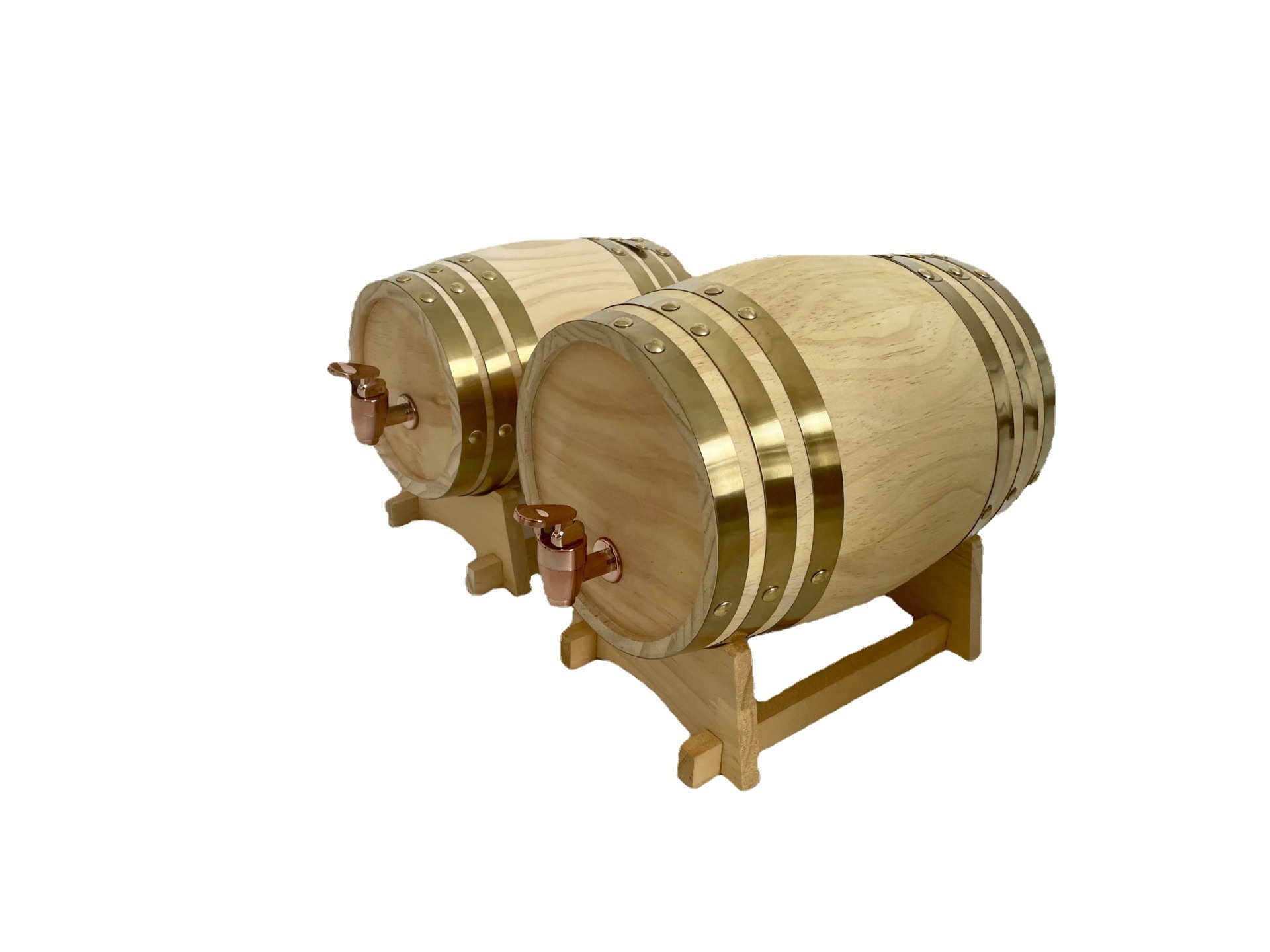 木制松木酒桶红酒葡萄酒洋酒酒桶厂家加工酒庄摆件展会陈列酒桶