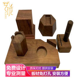 北美胡桃木工艺品创意礼品配件黑胡桃木制品黑胡桃实木工艺品底座