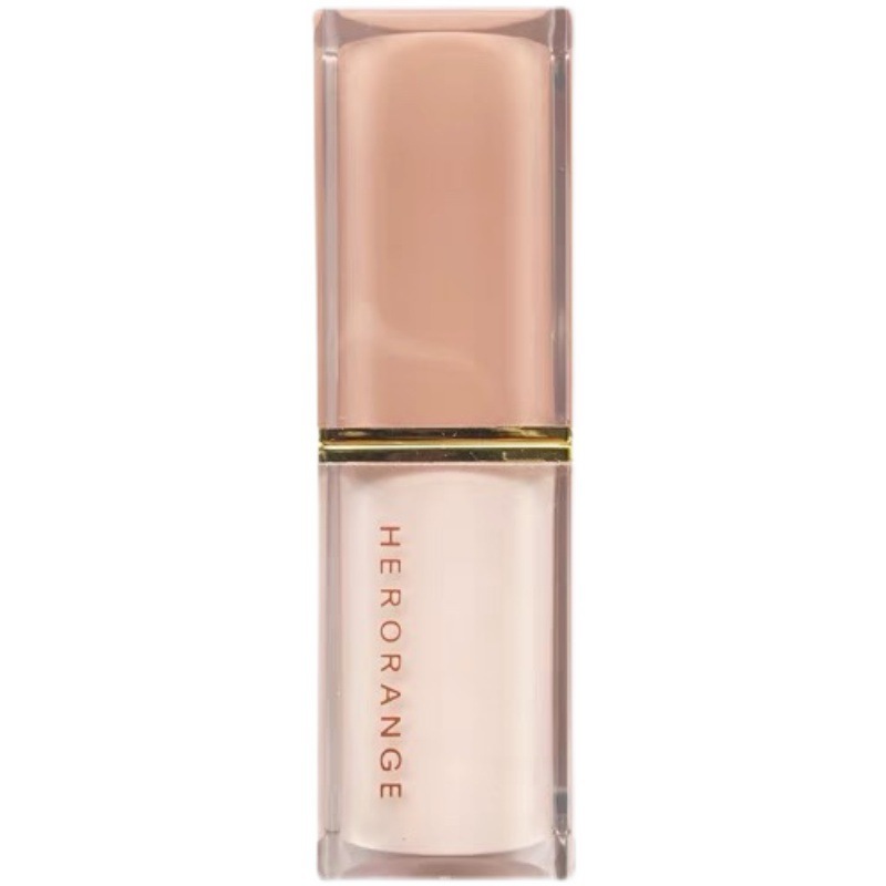 Herorange Crystal Square Tube Lipstick Female Non-Fading No Stain on Cup Student Cheap Daily Plain White Lipstick