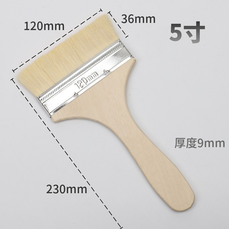 Long Handle Wool Brush Soft Fur Barbecue Brush 1-Inch 5-Inch 8-Inch Water-Based Paint Brushes Factory Wholesale Baking Brushes