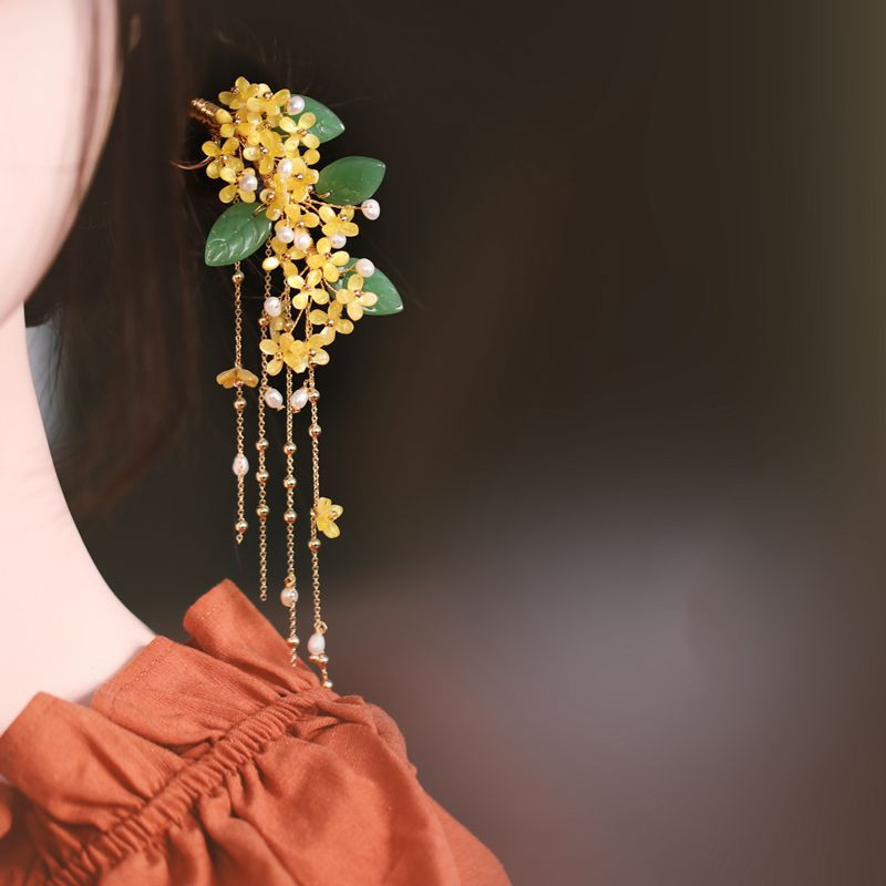 桂花簪 发钗 古风古典旗袍 中国风 少女 日常配饰发簪流苏 步摇