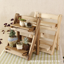 实木欧式桌面小花架办公室窗台架桌上木质置物架收纳架装饰盆栽架