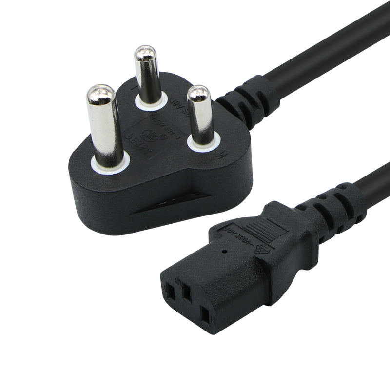 纯铜大南非电源线3芯1.5/1/1.5平方1.8米南非电源连接三孔插头线