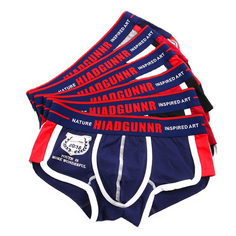 One Piece Dropshipping Trendy Men's Underwear Men's Cotton Boxers Breathable Youth Boxer Shorts Large Size Boxers