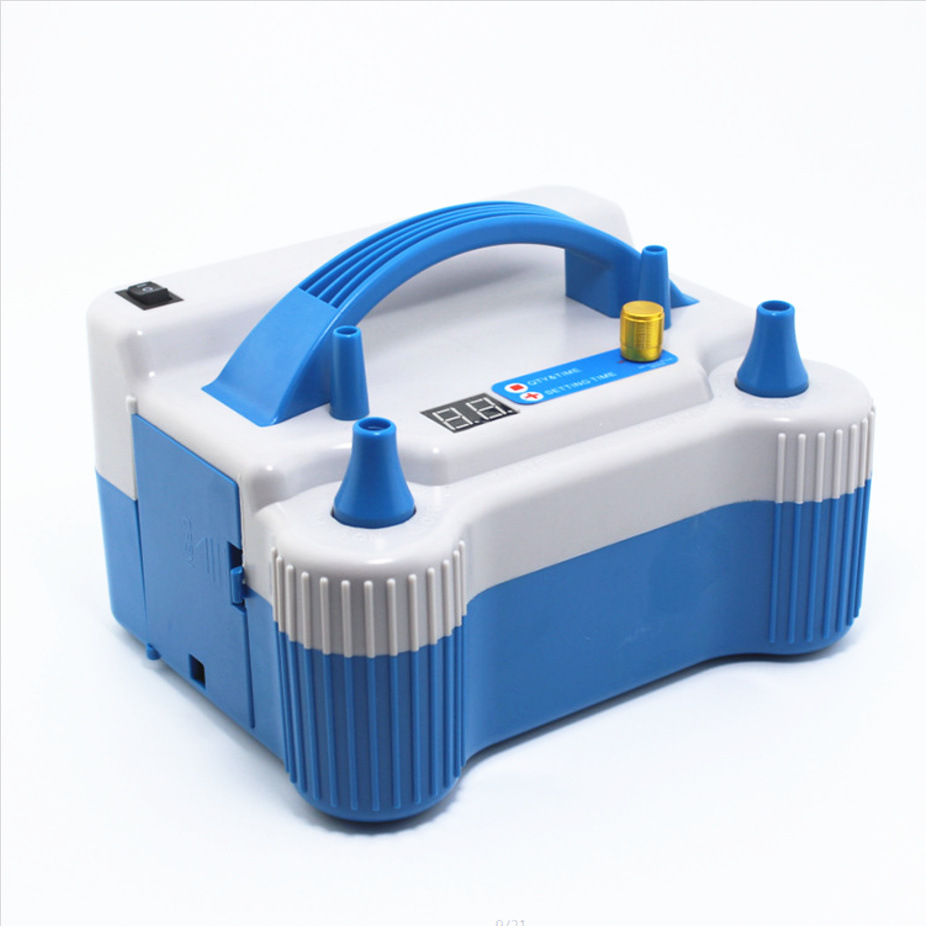 双孔自动吹气球电动打气筒便携式充气机泵结婚庆礼生日装饰布置