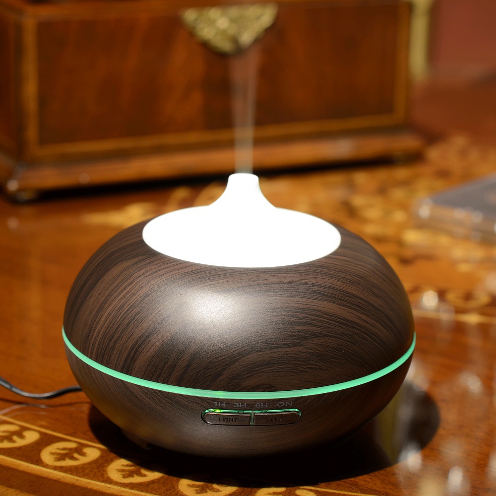 New Large Ball Factory Direct Sales Wood Grain Domestic Aroma Diffuser Large Capacity Humidifier Office Desktop Spray Humidification