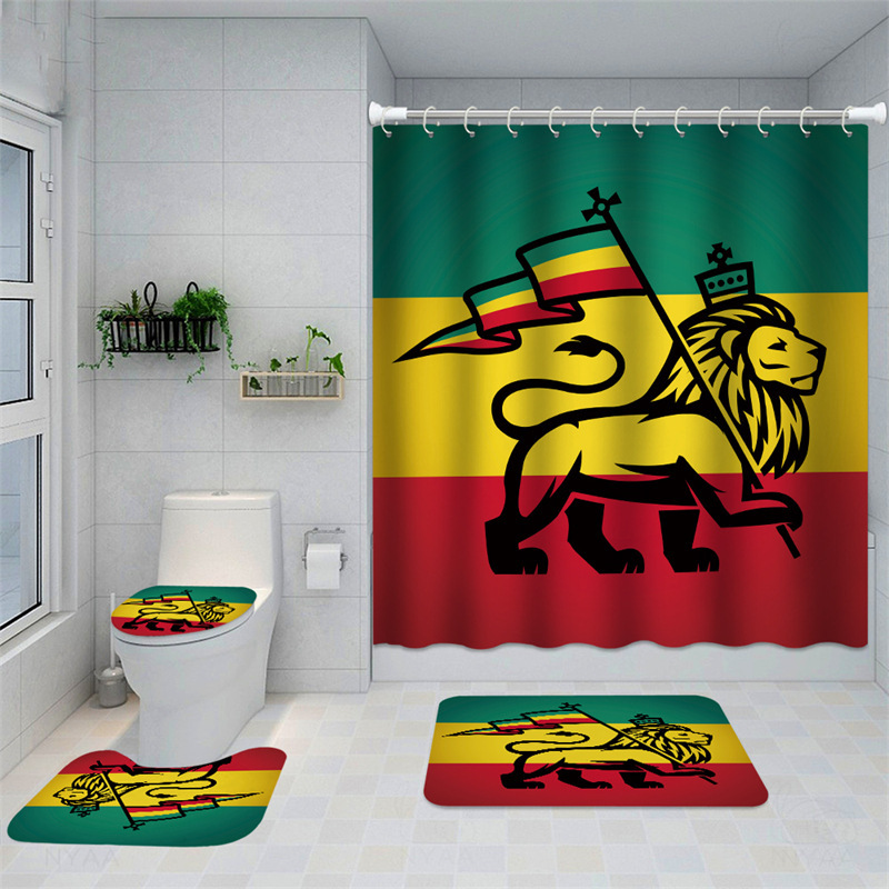 Come * Picture * Set * Animal 3D Toilet Mat Three-Piece Set Amazon Cross-Border Entry Bathroom Mats Bathroom U-Shaped Pad