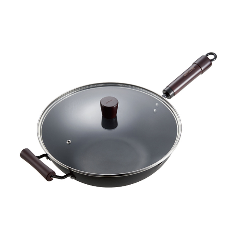 德世朗deslon炒锅爆炒 轻铁锅精铁窒化无涂层dfs-c831a/dfs-c831b