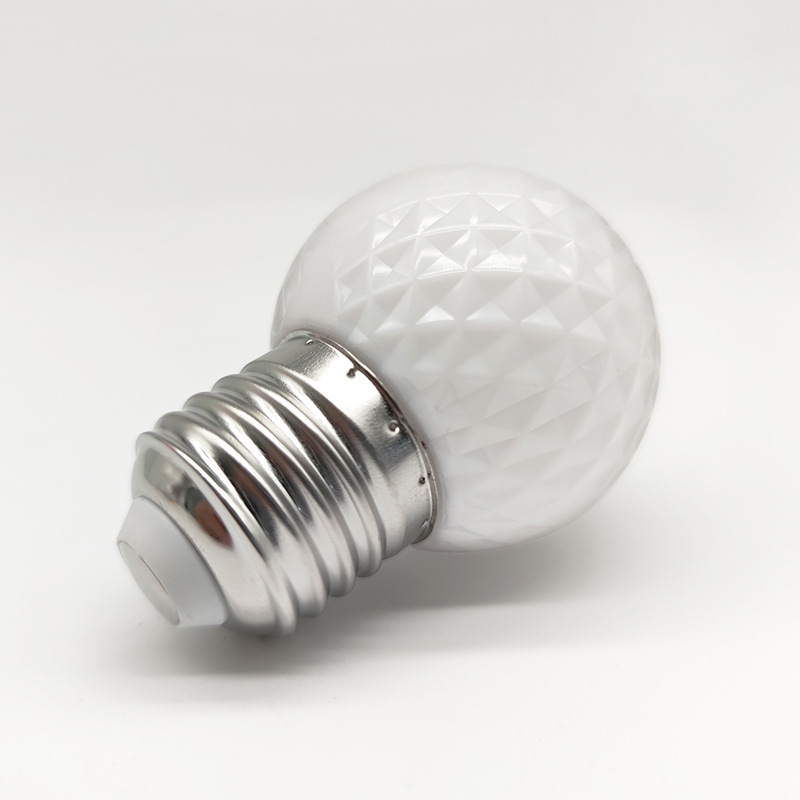 厂家批发g45彩泡七彩球泡灯彩灯装饰灯泡舞台蜡烛灯节假日圣诞节