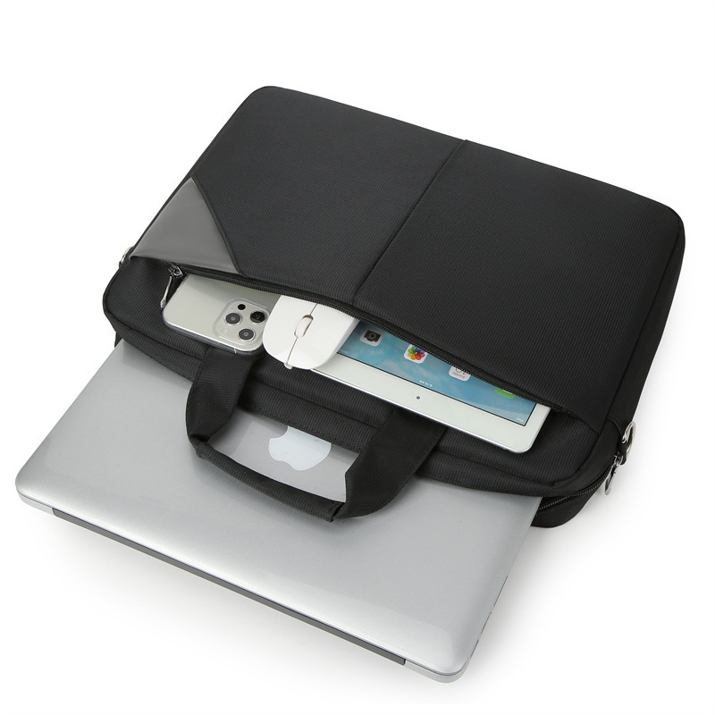 Laptop Bag Nylon Foam Waterproof Laptop Bag Shoulder Portable Notebook Bag Thick Briefcase