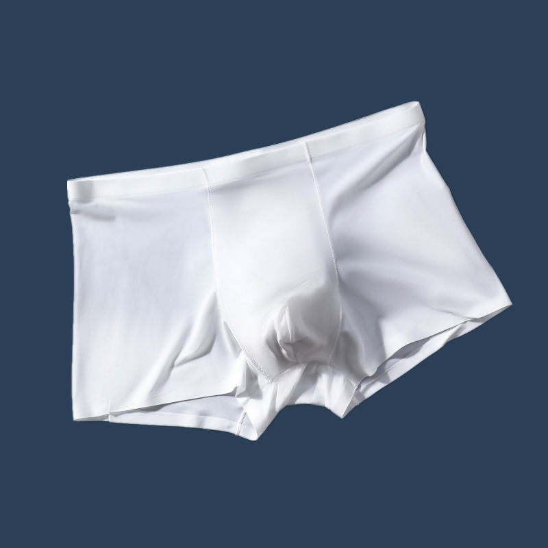 Popular Ice Silk Underwear for Boys Seamless One-Piece Flat Underwear Boxer Shorts Summer Thin Men's Wholesale Manufacturer