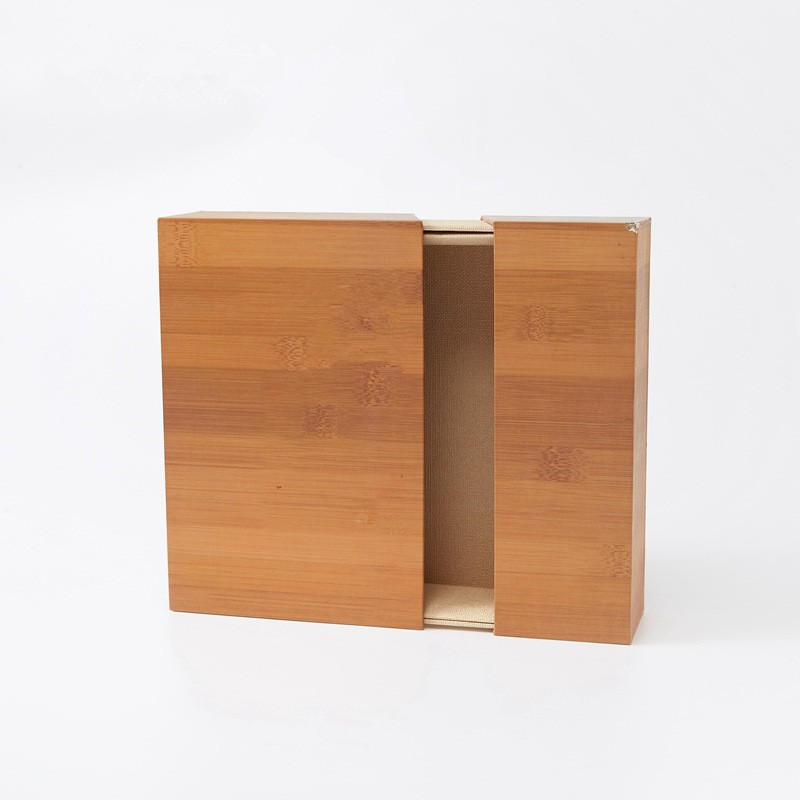 包装盒厂家定做高档礼品包装盒 特种纸木纹色礼盒 双向抽拉式纸盒