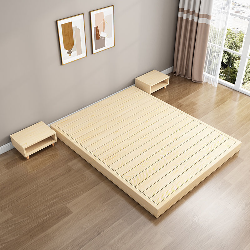 矮床榻榻米床架日式单双人实木床约落地平板无床头床地台床独立站
