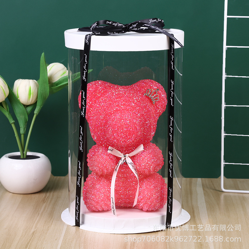 520钻石小熊永生花情人节礼物生日礼物送女友兄弟闺蜜礼物摆件