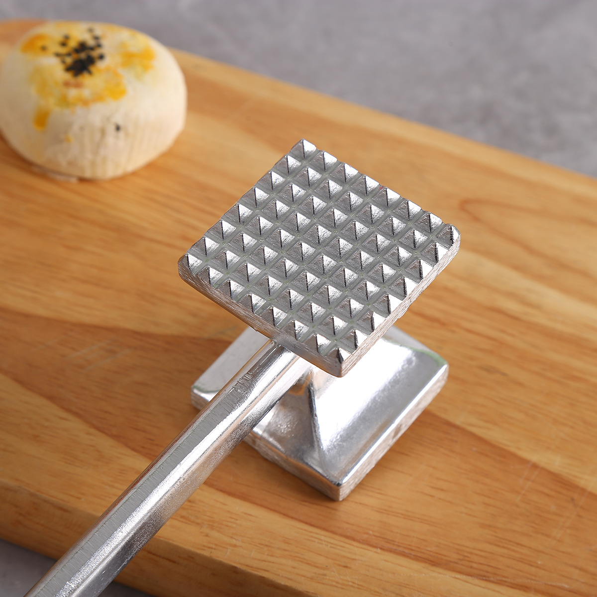 Aluminum Alloy Square Meat Tenderiser Integrated Hotel Restaurant Beef Ball Hammer Alloy Meat Hammer Tool Metal Mutton