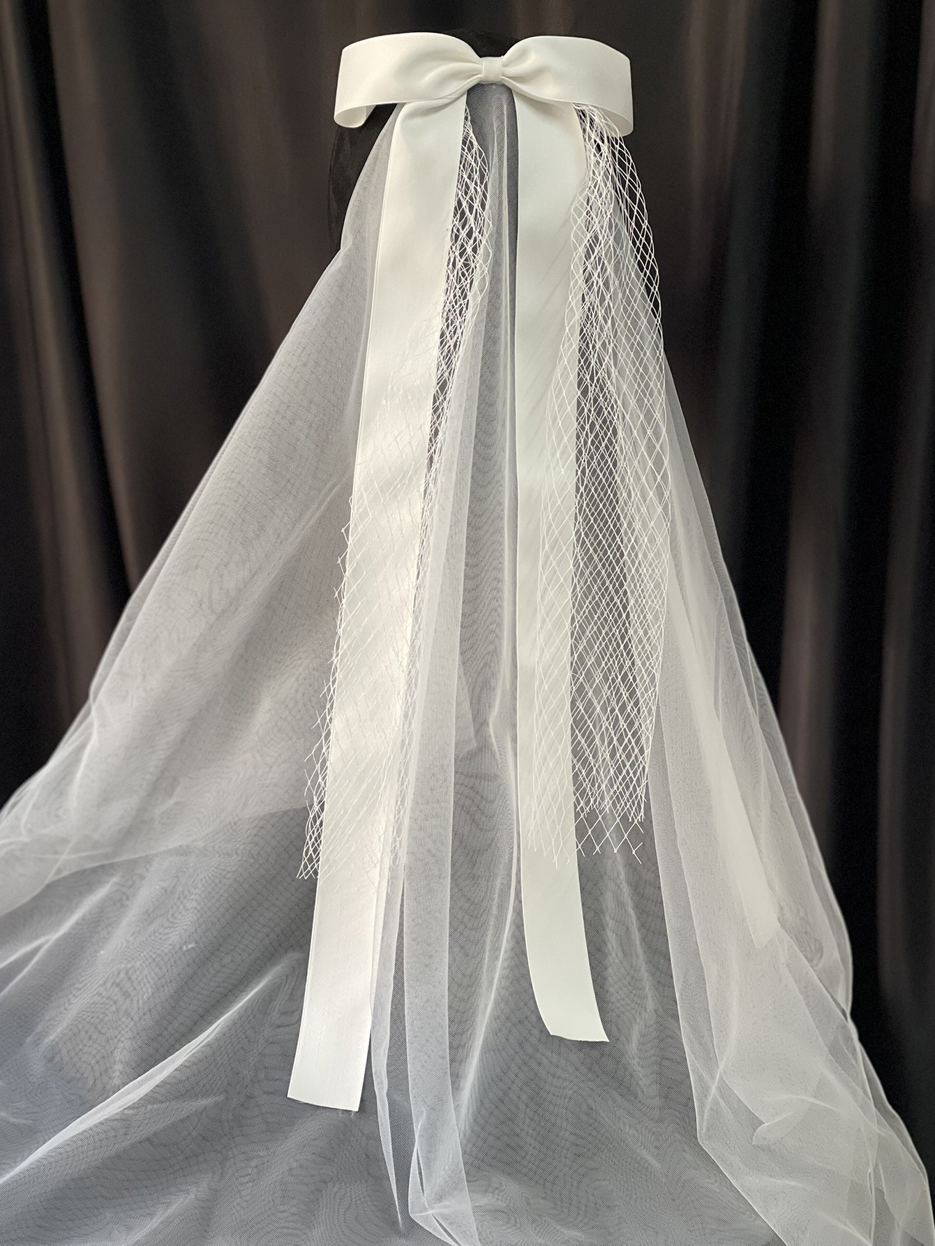 新娘头饰新品蝴蝶1米长头纱两用影楼摄影旅拍跟拍