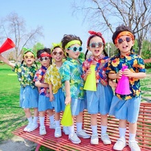 六一儿童啦啦队演出服港风幼儿园舞蹈毕业照合唱服学生运动会服装