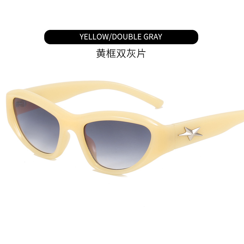 G Sunglasses Women's Fashionable High-End Small Frame Five-Pointed Star Sunglasses Outdoor UV-Proof Sun Glasses