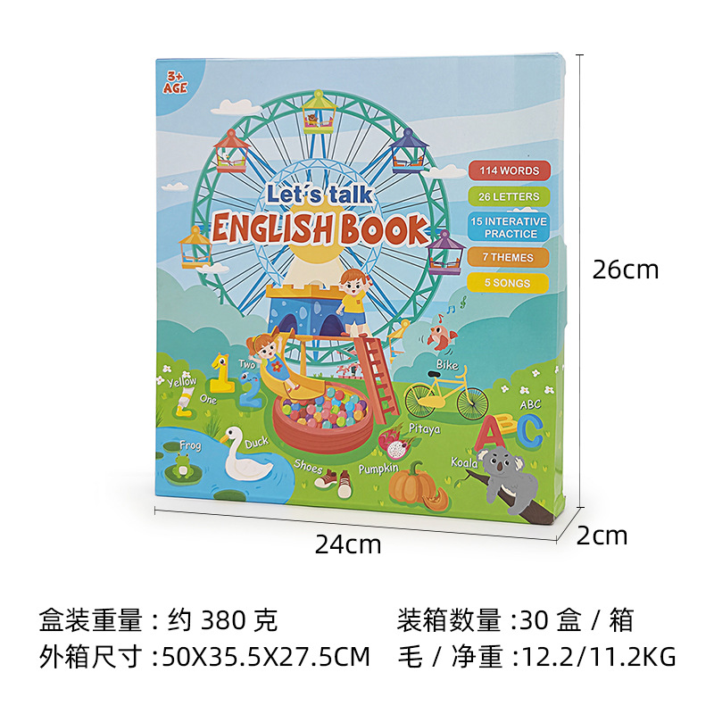 Cross-Border New Arrival English Point Reading Machine Children's Early Education Learning Educational Toys Audio Book E-book English E-book