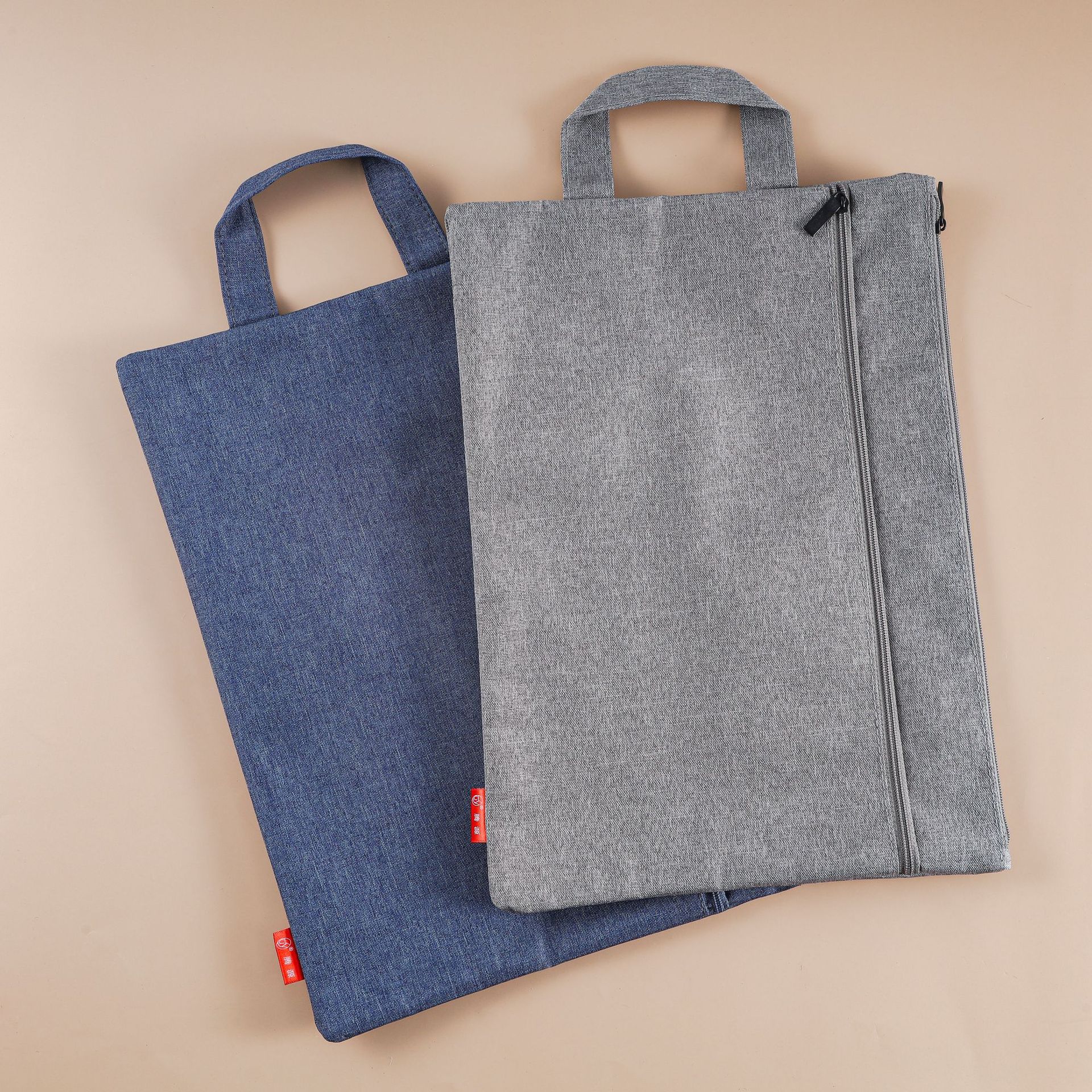 贴牌加工 牛津布足球纹手提袋学生作业袋办公文件袋 定制免费打样