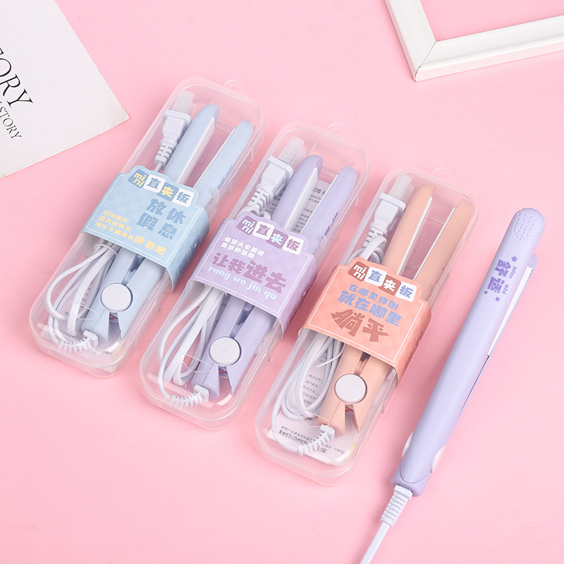 Mini Small Power Plywood Ironing Board Bangs Fluffy Mini Straightening Board Female Small Cartoon Hair Straightener Plate Holder