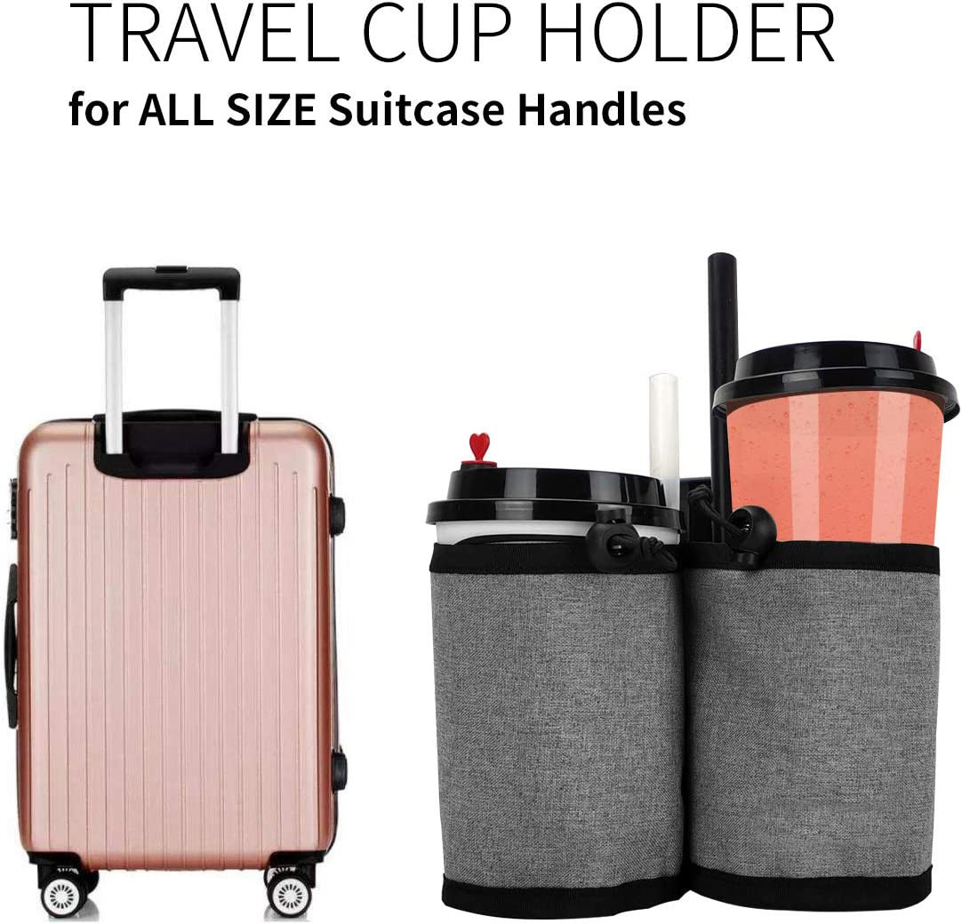 Luggage Armrest Buggy Bag Water Cup Drink Storage Bag Travel Cup Holder Not Pick Suitcase Handle