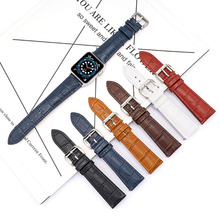 厂家批发apple watch8/9真皮手表带头层竹节纹表带苹果智能手表带