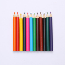 厂家生产3.5寸短铅笔 木质彩色铅笔 学生用品百货批发