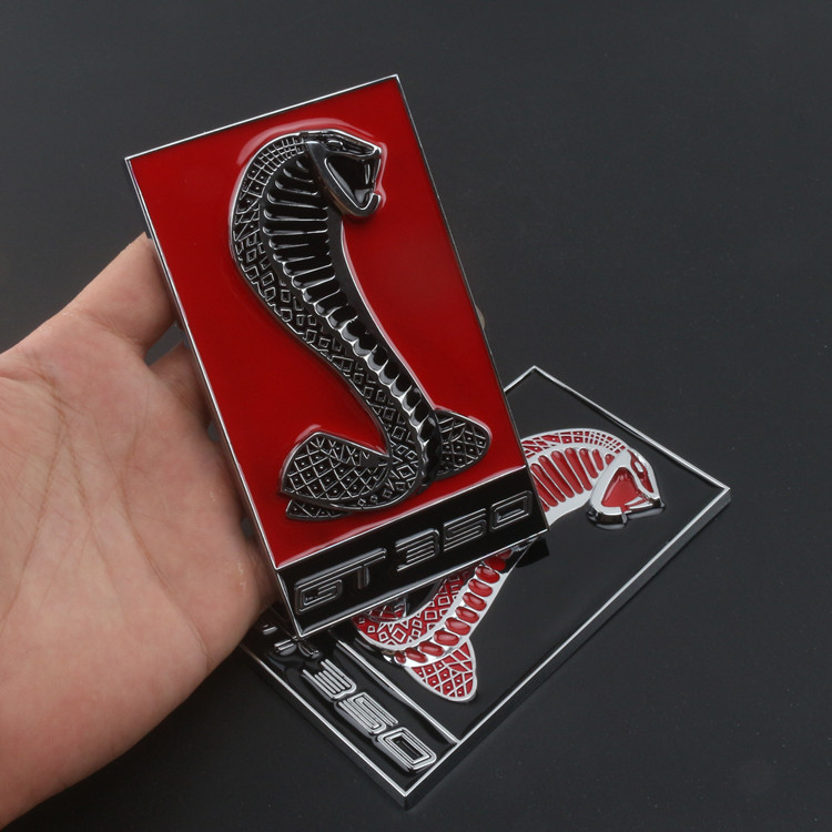 野马改装标谢尔比眼镜蛇车标 改装gt350中网标蝰蛇车贴标后尾标