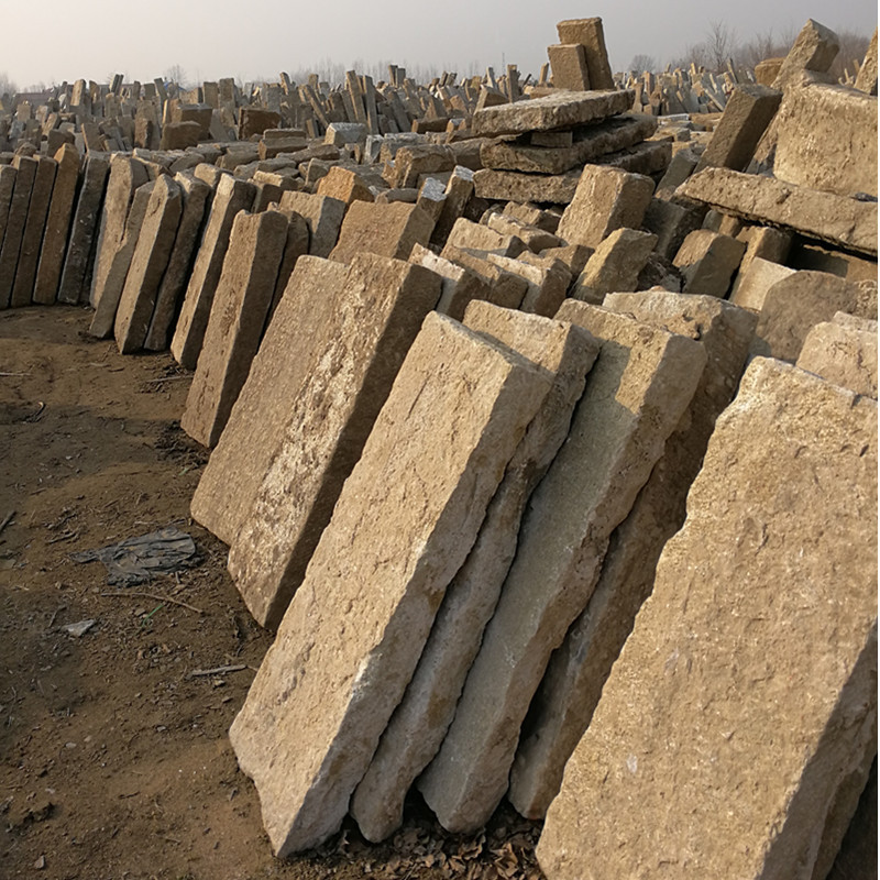 仿古老石板老石块 公园庭院景区地铺老石条踏步石_土木类材料_水工