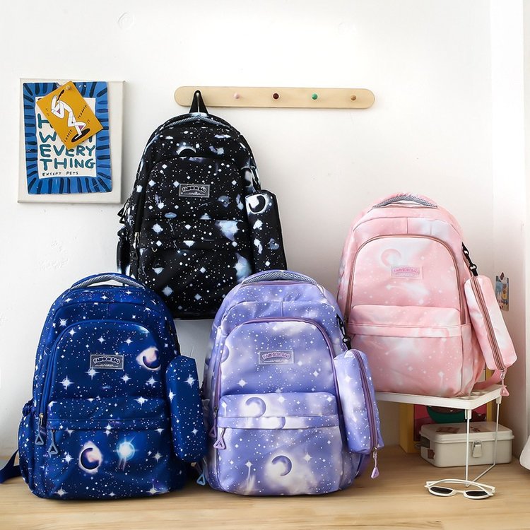 Wholesale Elementary and Middle School Student Schoolbags Female Lightweight and Large Capacity Campus 3-6 Grade Student Backpack Girl's Backpack