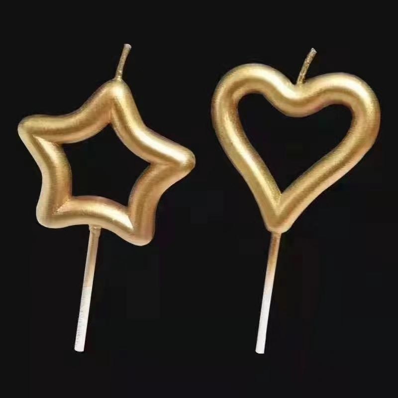 呲花女生网红仙女棒拍照道具爱心星星生日蛋糕蜡烛烘焙装饰用品