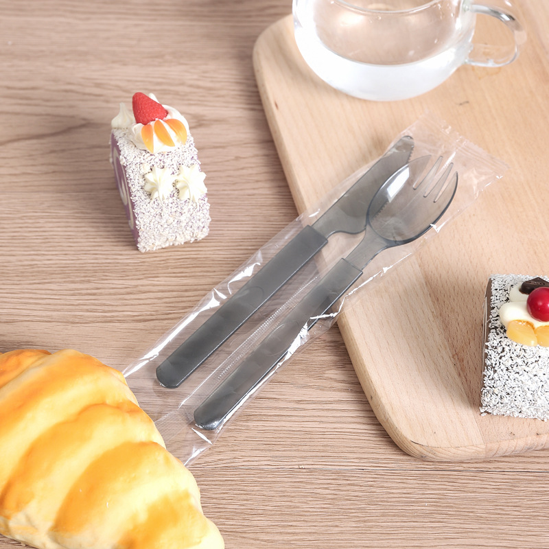 一次性餐包 现货加厚土豪勺叉刀组合包装印刷四件套餐包外卖打包