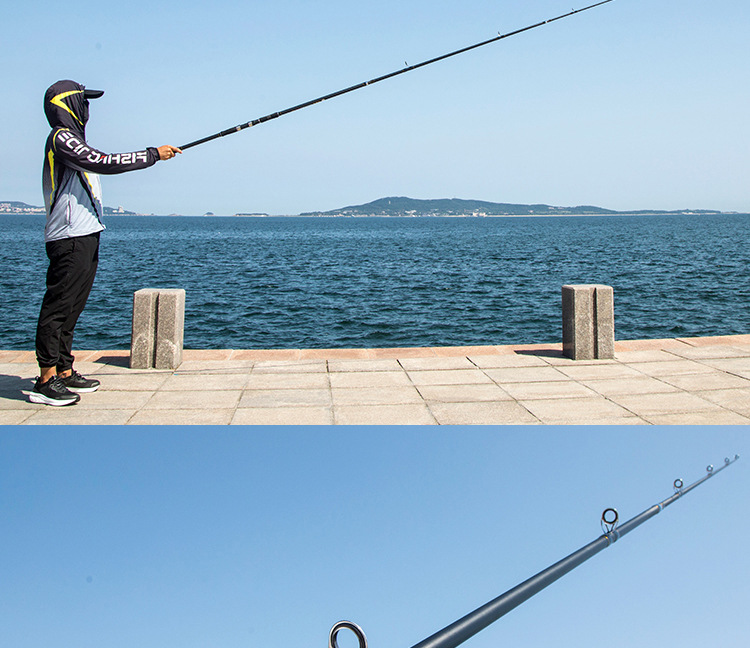 厂家批发斩鱼王二代轻锚竿可视锚鱼竿三节超硬巨物锚杆抛竿远投竿