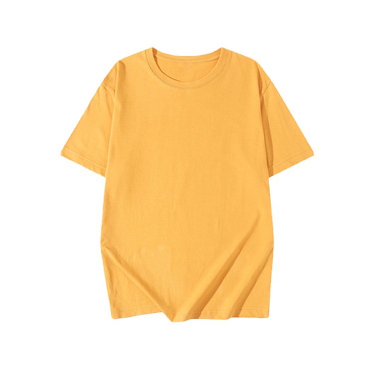 230G Heavy Cotton Short-Sleeved T-shirt Women's Summer Goose Yellow White Loose Leisure All-Matching round Neck Top Bottoming Shirt