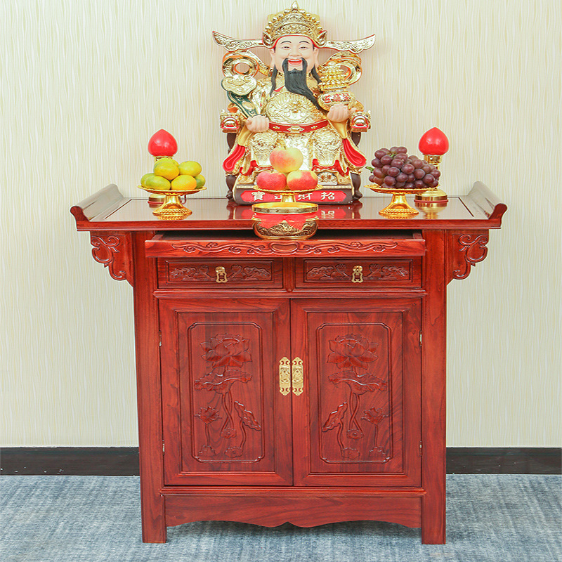 实木供桌佛台家用老榆木佛龛现代简约财神爷供奉台神台中式供台案
