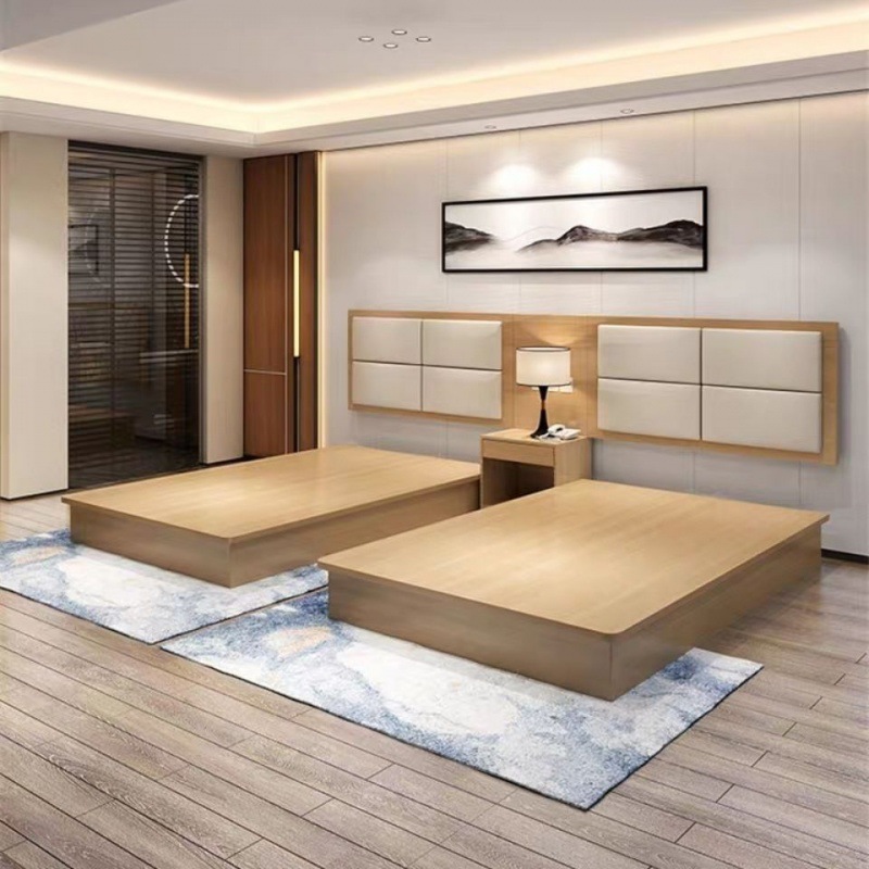 酒店家具床民宿床标准间全套宾馆标间床简约电视柜组合床头柜